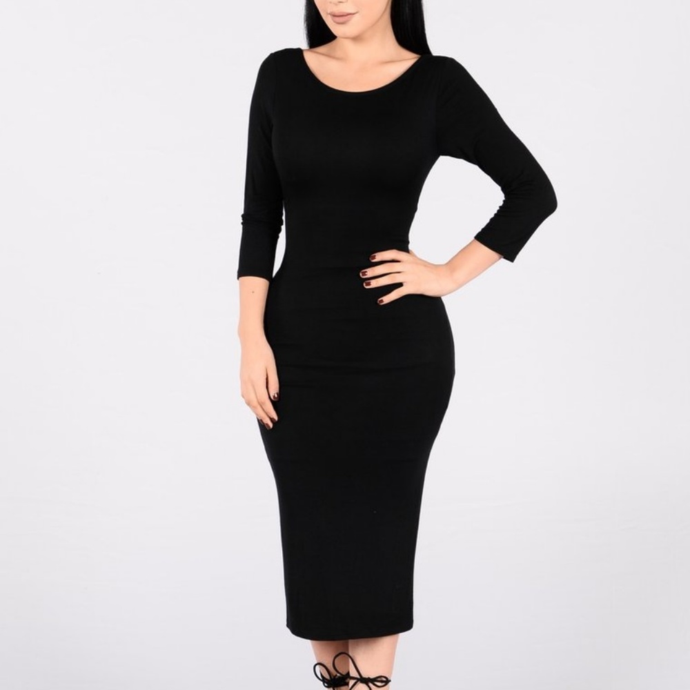 Fashion Nova Ashanti Dress in Black